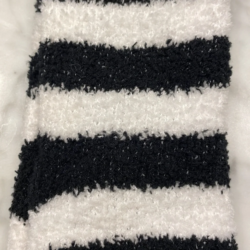 Snugadoo Women's Two Pairs of Fuzzy Socks Penguin And Stripes